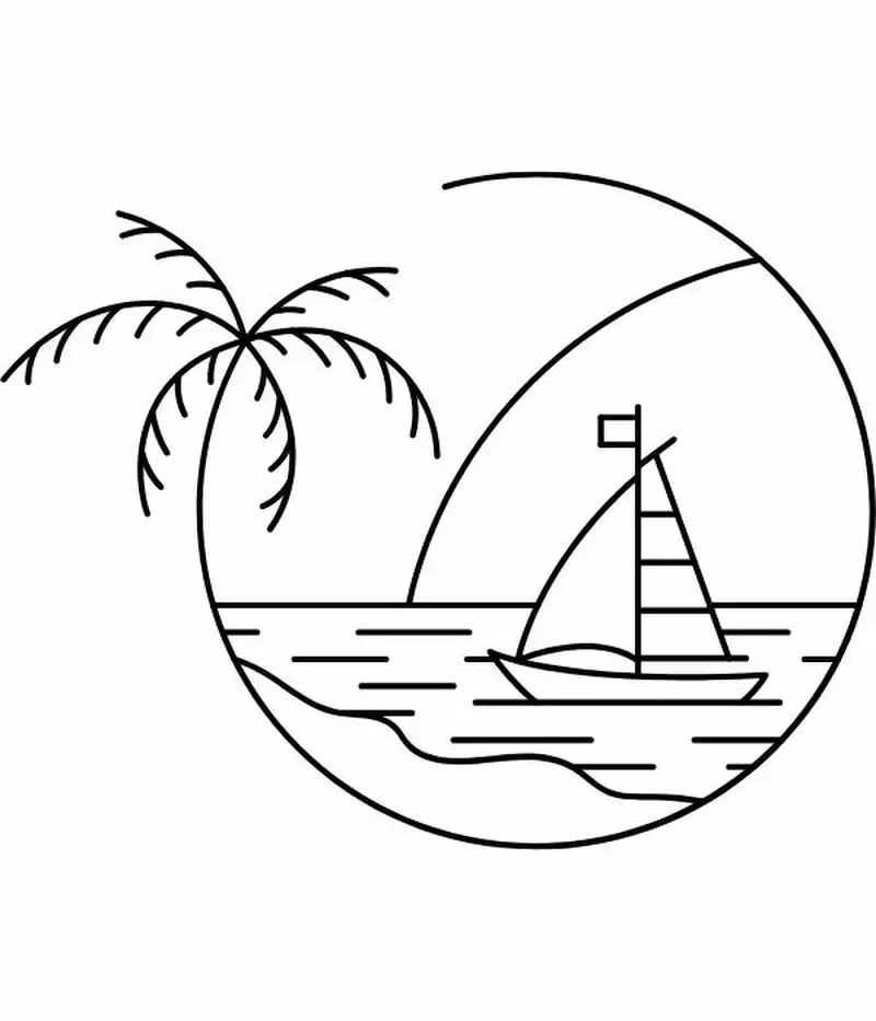 Thỏa sức sáng tạo cùng mẫu tranh tô màu biển