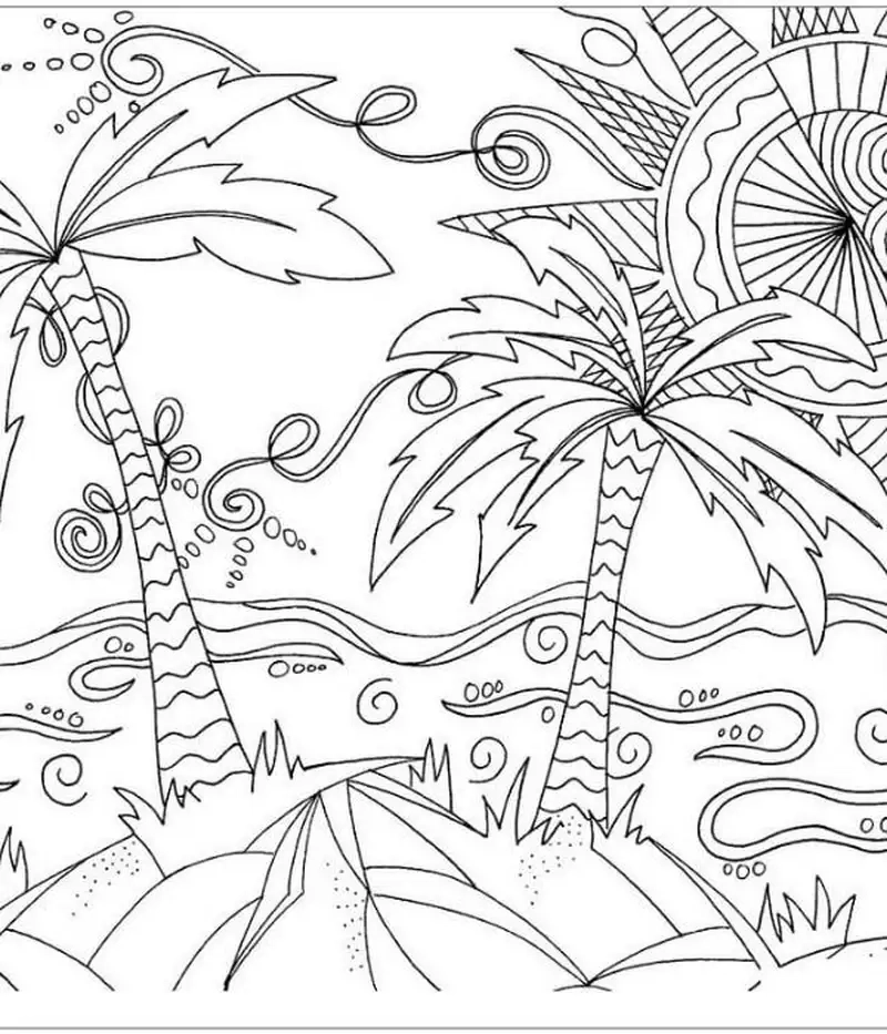 Trang trí ảnh với tranh tô màu cánh buồm biển