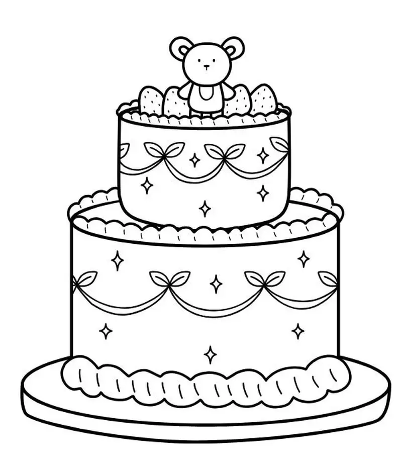 Khám phá hình tô màu bánh kem ngộ nghĩnh cho trẻ em