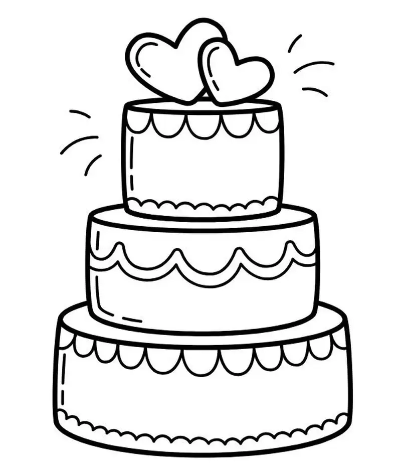 Thỏa sức sáng tạo với tô màu bánh sinh nhật 3 tầng vui nhộn cho bé