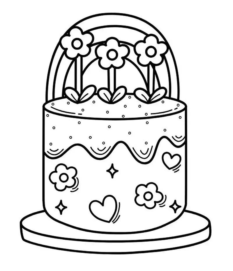 Nhận ngay in hình tô màu bánh kem đáng yêu cho bé tô màu