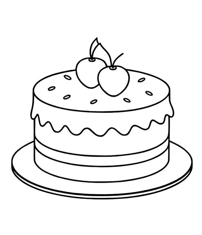 Khám phá tranh tô màu bánh kem sinh nhật vui nhộn cho bé