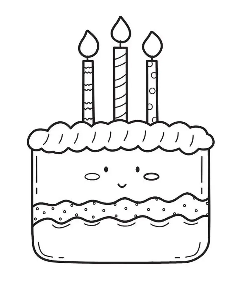 Sáng tạo nghệ thuật với tranh tô màu bánh sinh nhật đầy màu sắc