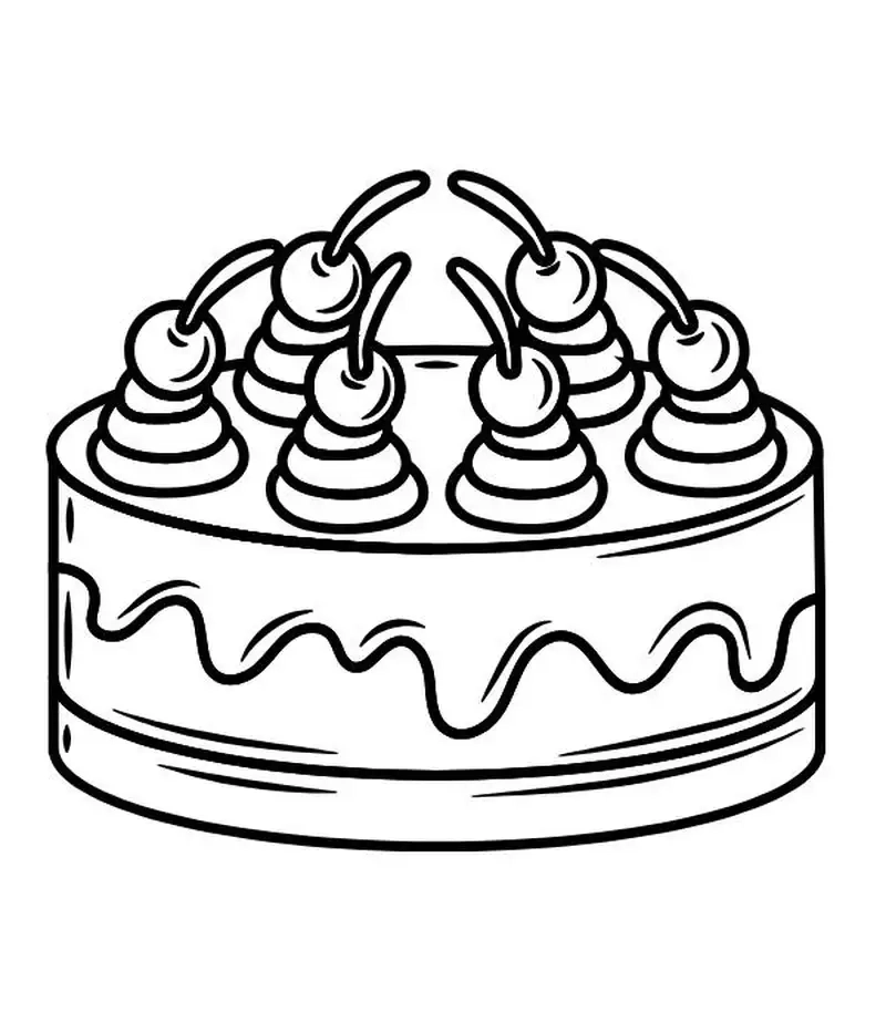 Khám phá in hình tô màu bánh kem đáng yêu cho trẻ em