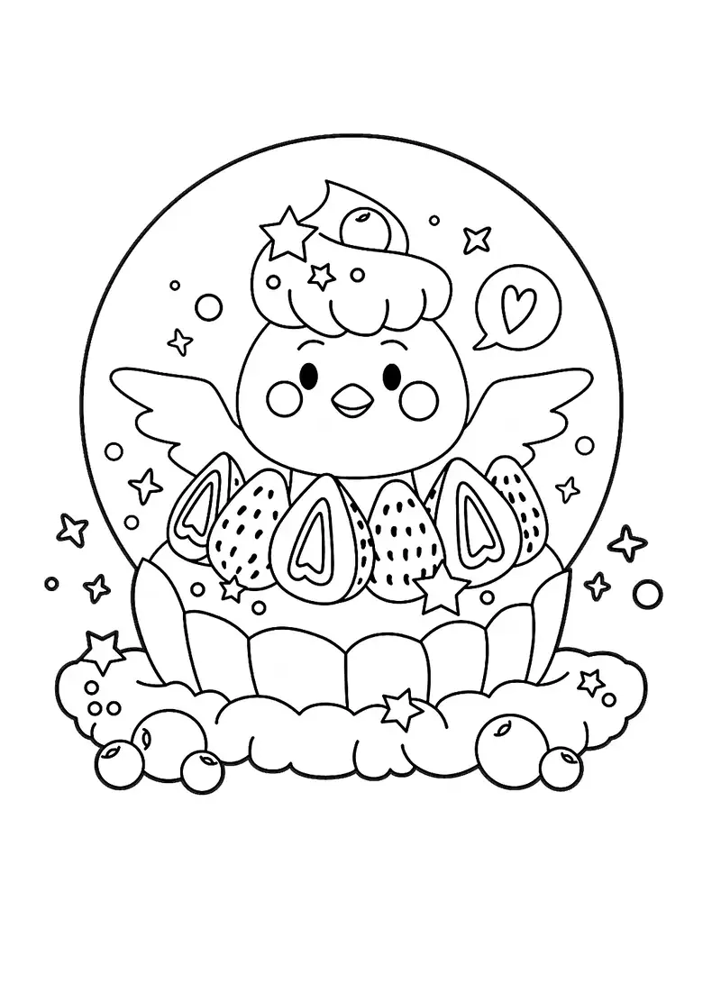 Thỏa sức vẽ tranh tô màu ngôi nhà bánh kẹo đáng yêu