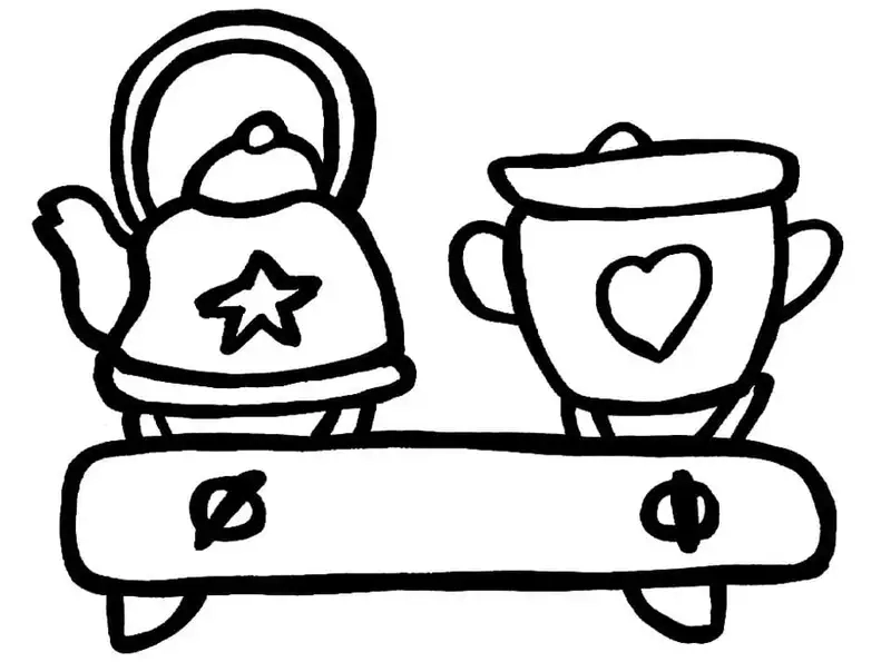 Tận hưởng niềm vui với hình vẽ bếp ga sinh động và dễ tô màu