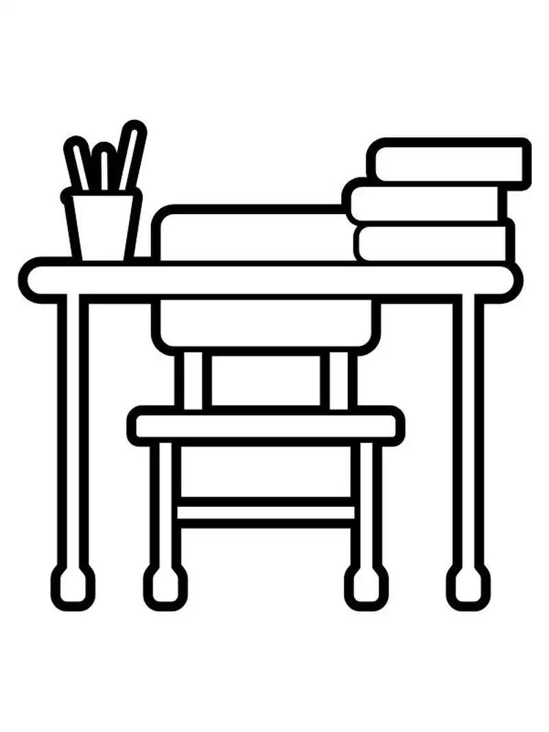 Tô tranh tô màu cái bàn cho tranh tô màu bàn học lớp 1