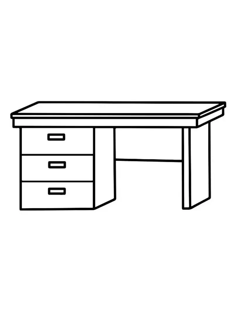 Tải tranh tô màu cái bàn tranh tô màu bàn học để in