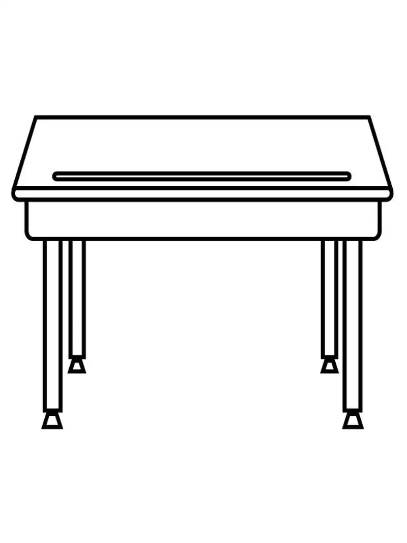 Bé tô tranh tô màu cái bàn và tranh tô màu bàn học đẹp