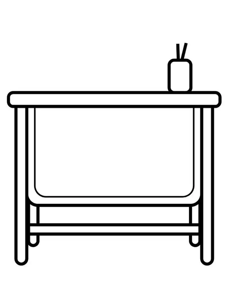 Tập trung tô hình tô màu bàn ghế học cho bé