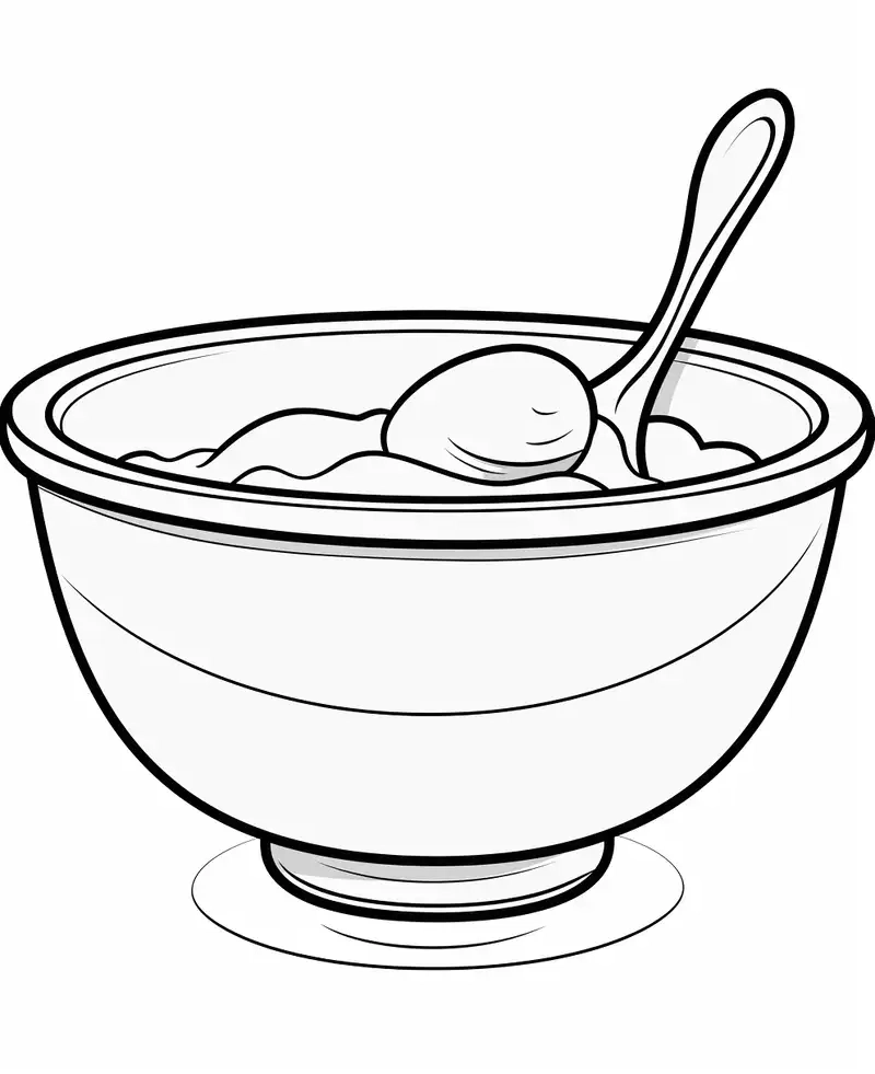 Khám phá tranh vẽ cái bát chưa tô màu cho bé thỏa thích