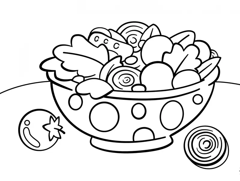 Khơi dậy sáng tạo qua hình vẽ cái bát cho bé tô màu sinh động