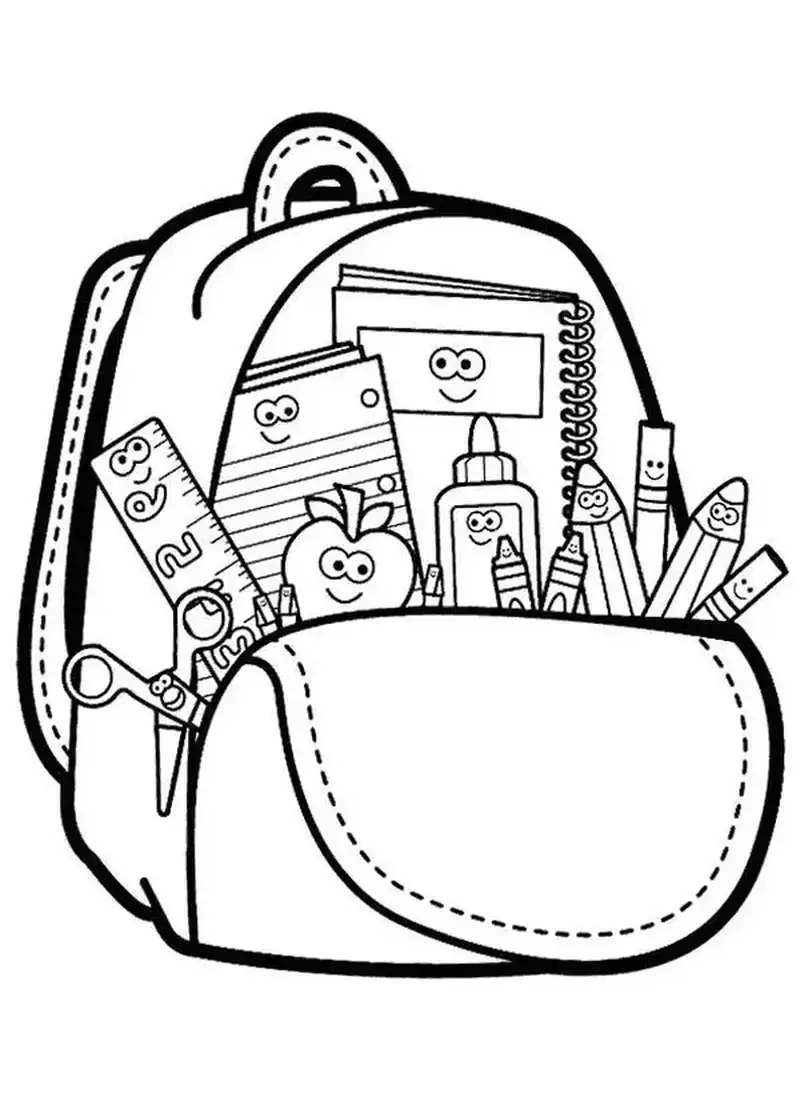 Khám phá màu sắc với tranh tô màu cái cặp sách tranh tô màu cái túi xách