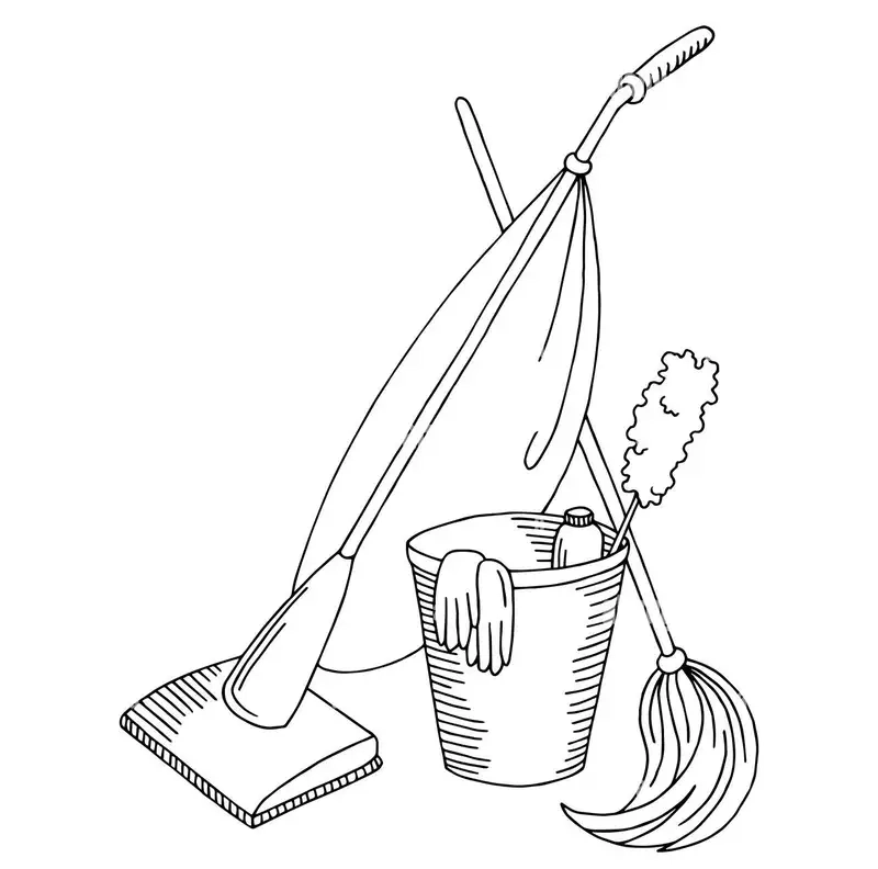 Chọn mẫu tranh tô màu cái chổi đa dạng cho bé thỏa sức sáng tạo