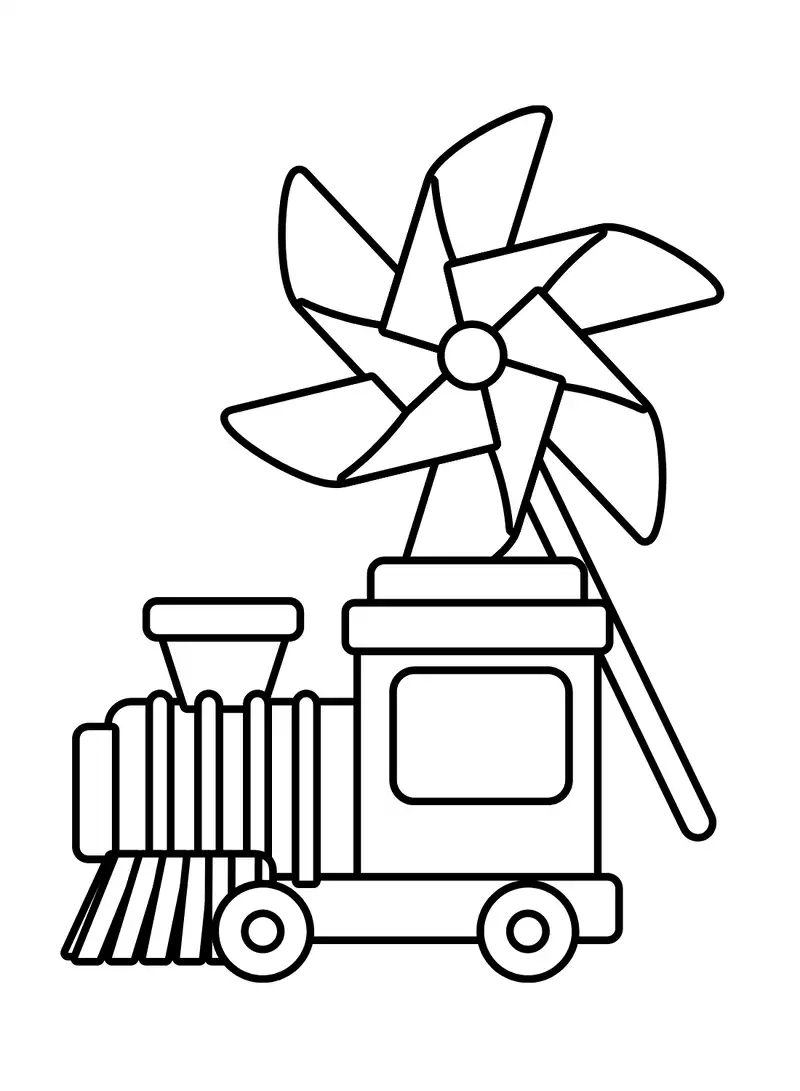 Hình tô màu cái chong chong cho bé thỏa sức tô màu theo ý thích