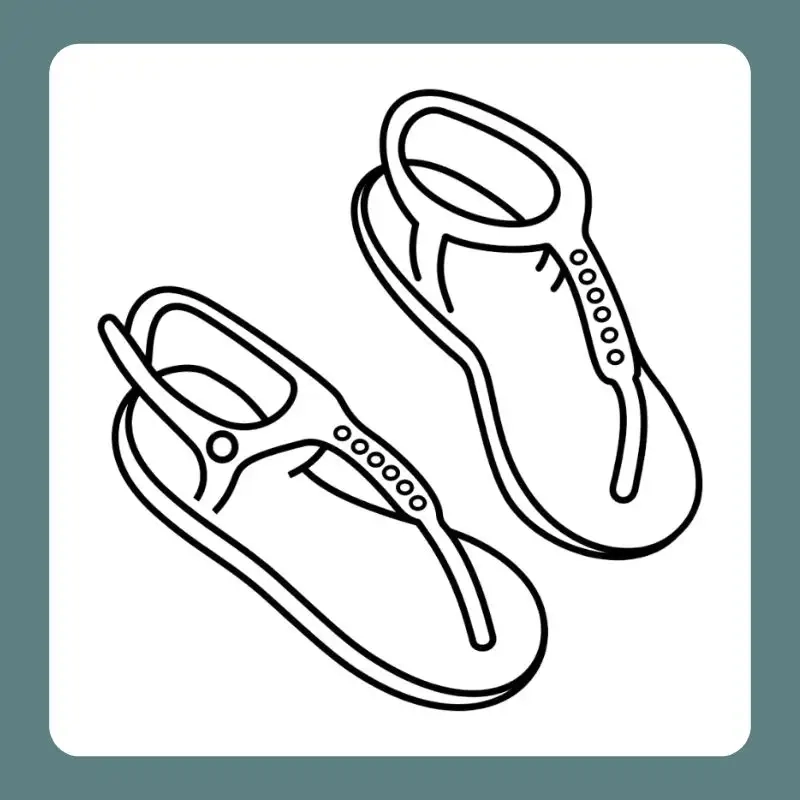 Sáng tạo nhẹ nhàng với tranh tô màu cái dép cổ điển thanh lịch