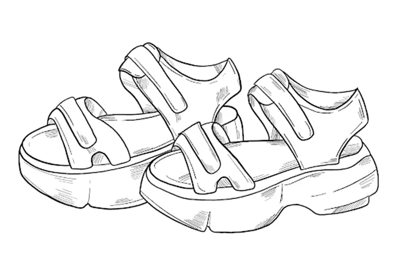 Tận hưởng niềm vui tô vẽ với tranh tô màu cái dép cho bé