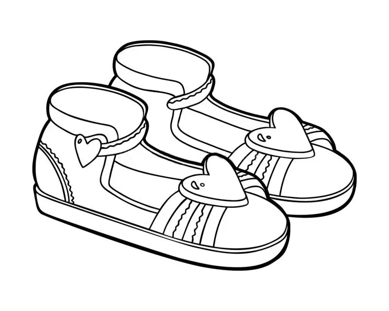 Khám phá tranh tô màu cái dép vui nhộn cho bé sáng tạo tự do