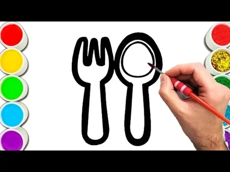 Dễ dàng in tranh tô màu cái dĩa để bé thoải mái thỏa sức sáng tạo