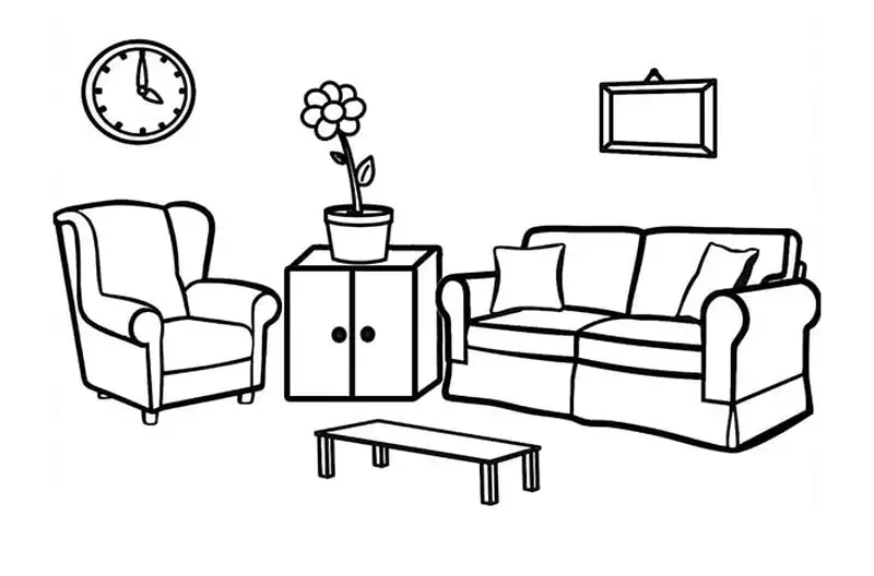 Tô điểm không gian với hình tô màu ghế sofa sinh động