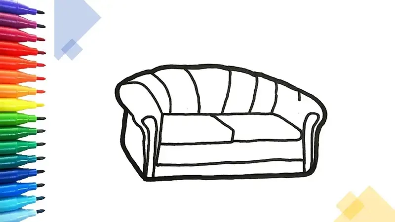 Khám phá tranh tô màu ghế sofa cho bé thật sinh động và vui nhộn
