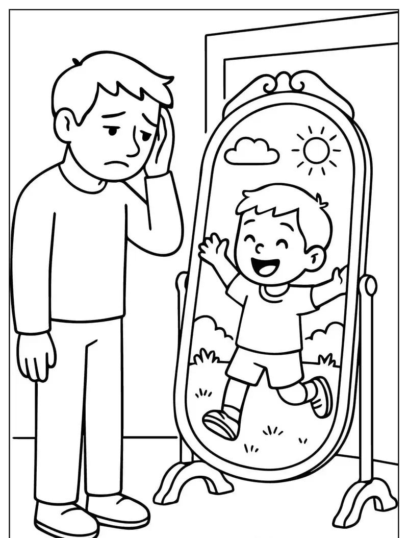 Khám phá thế giới màu sắc qua hình tô màu cái gương độc đáo