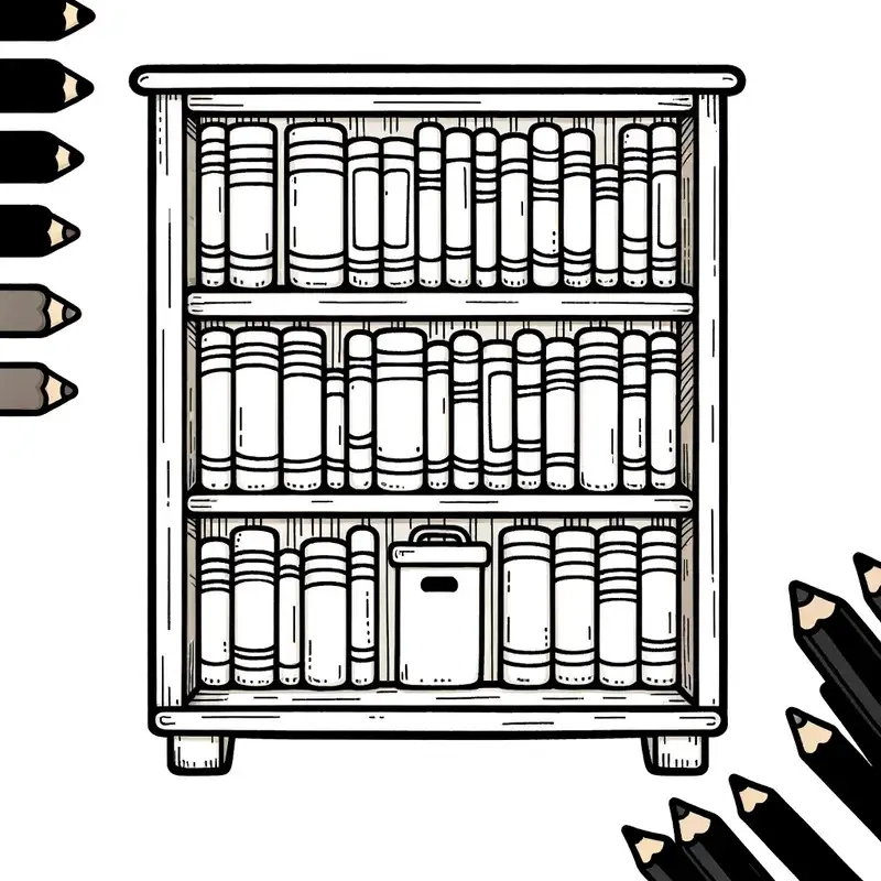 Thỏa sức tô màu với tranh tô màu kệ sách dễ thương sinh động