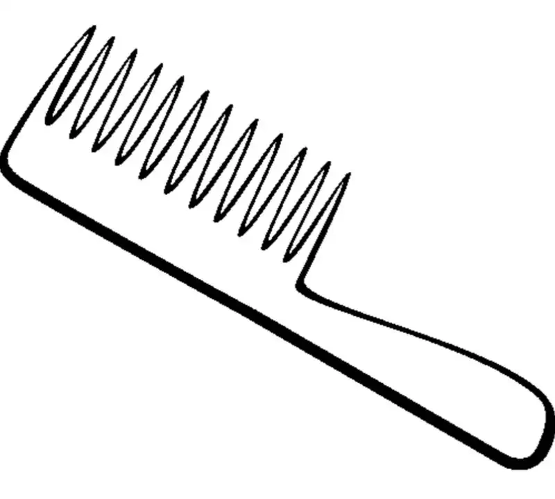 Hãy thử tô màu cái lược để bé học nhận biết hình dạng và màu sắc