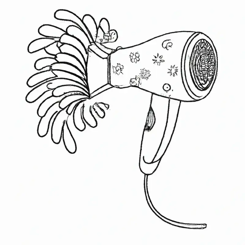 Vui tô tranh tô màu cái máy sấy tóc đồ dùng cá nhân sinh động