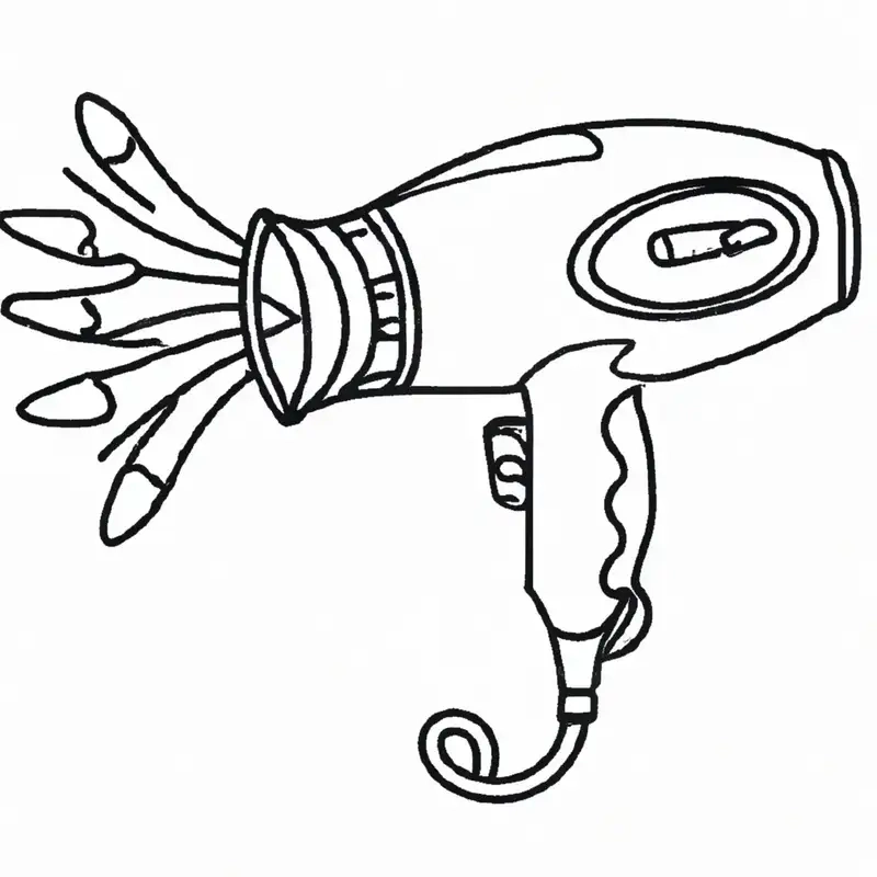 Vui tô màu tranh tô màu cái máy sấy tóc đồ dùng làm đẹp cho bé