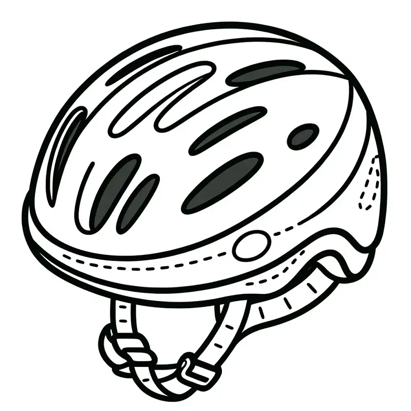 Tranh tô màu mũ bảo hiểm cho bé vui học an toàn giao thông