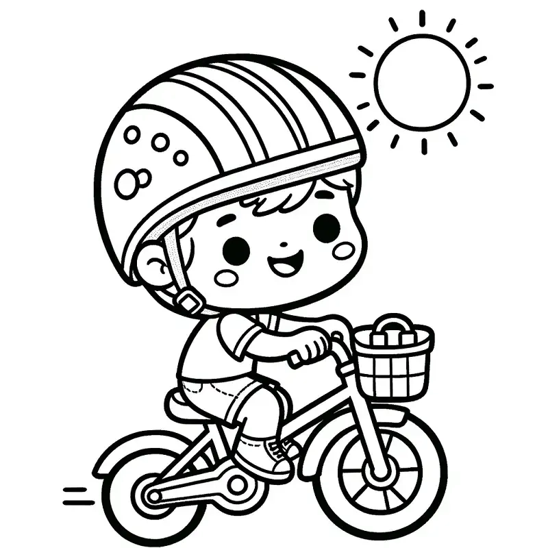 Tranh tô màu mũ bảo hiểm xe máy tạo hứng thú cho bé