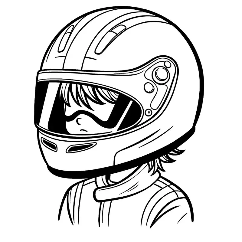 Tranh tô màu mũ bảo hiểm dễ thương tạo niềm vui khi tô màu