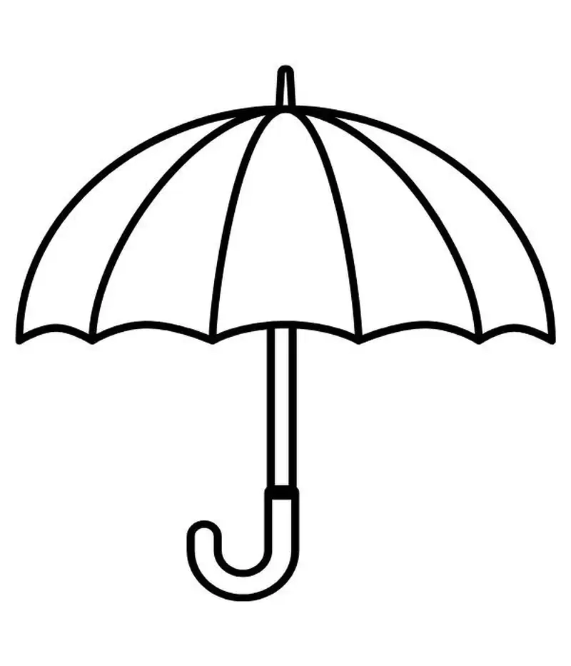 Tranh tô màu cái dù sinh động giúp bé sáng tạo