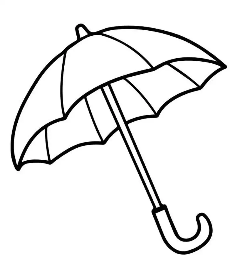 Tranh tô màu cái ô cho bé vui học tô màu mỗi ngày