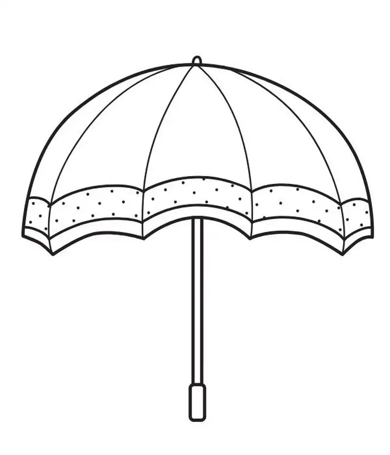 Tranh tô màu cái dù giúp bé phát triển sáng tạo