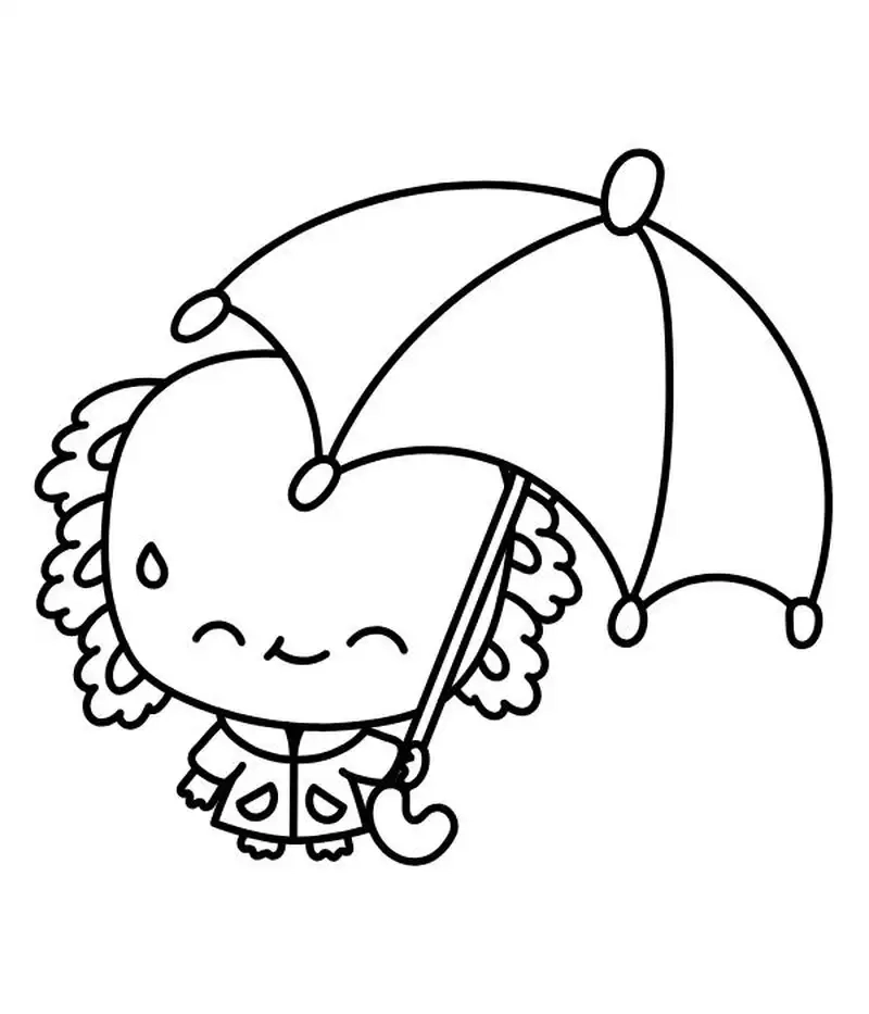 Tranh tô màu cái ô là như thế nào