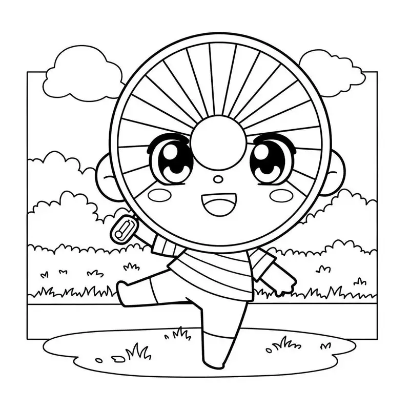 Bé yêu thích tranh tô màu cái quạt điện đầy sáng tạo