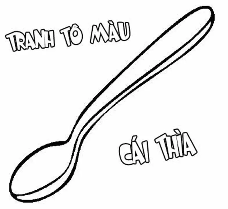 Khám phá tranh tô màu cái thìa để bé phát triển sáng tạo