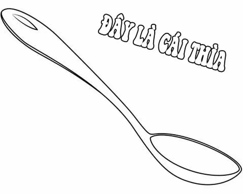 Khám phá bộ mẫu tranh tô màu cái thìa phong phú cho bé