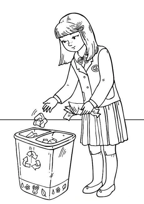 Tranh tô màu cái thùng rác là như thế nào