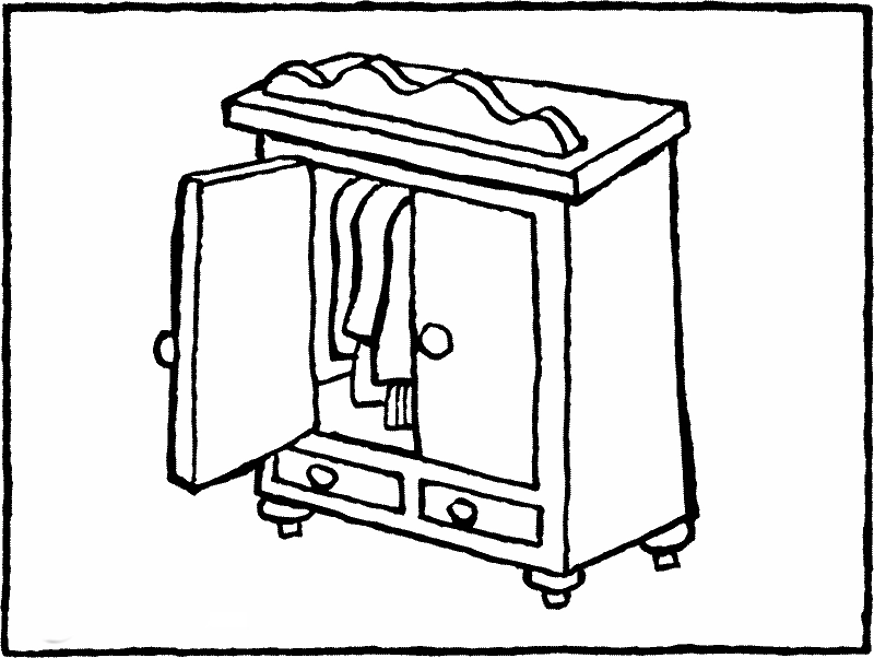 Thử sức với tranh tô màu tủ quần áo bằng gỗ đầy sáng tạo