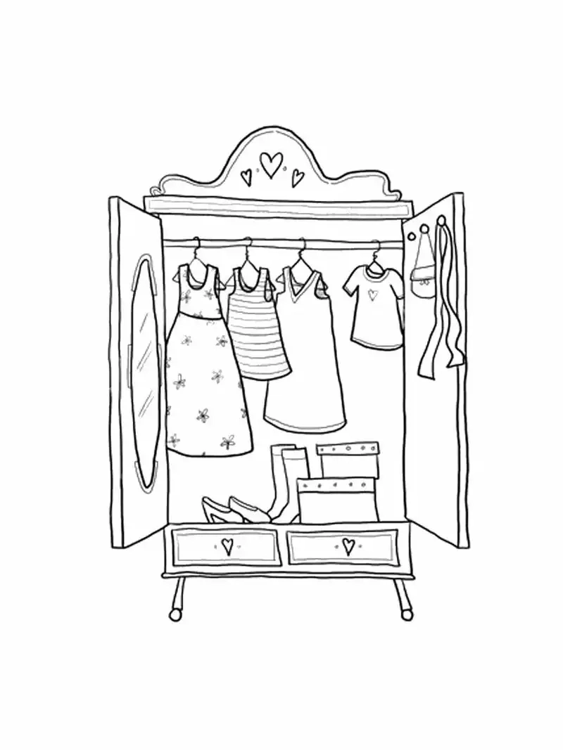 Khơi dậy trí tưởng tượng qua tranh tô màu tủ quần áo hình thú