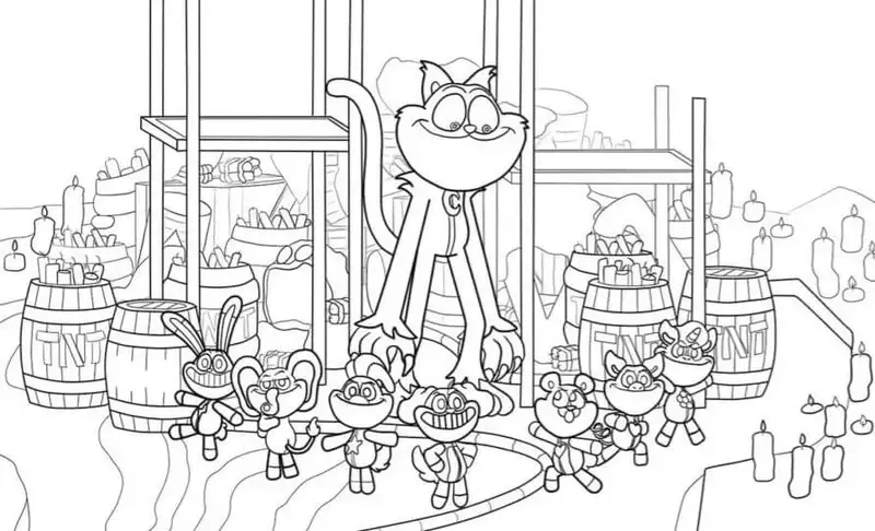 Tải ngay tranh tô màu Catnap miễn phí chất lượng cao