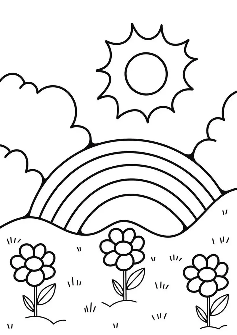 Tranh tô màu cầu vồng là như thế nào
