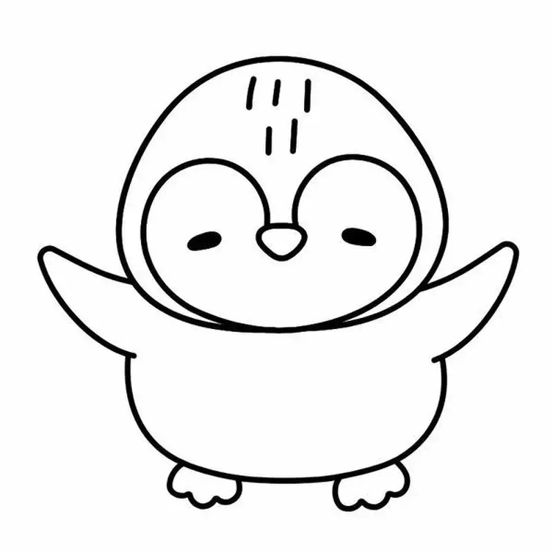 Tranh tô màu chim cánh cụt đội mũ đáng yêu cho bé thỏa sức