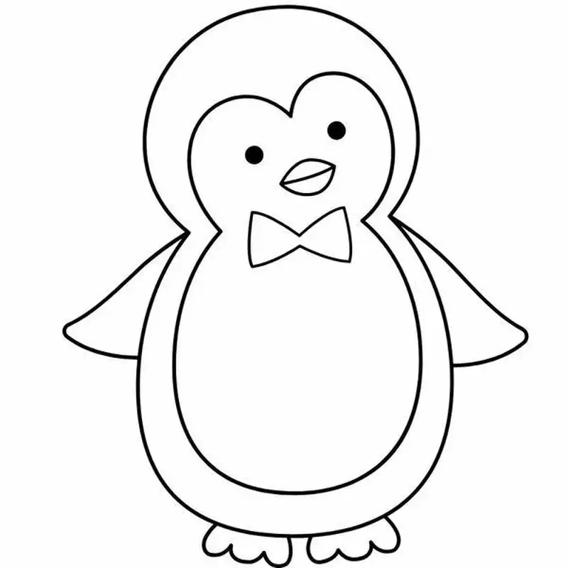 Tranh tô màu chim cánh cụt đáng yêu khiến bé mê ngay từ lần đầu