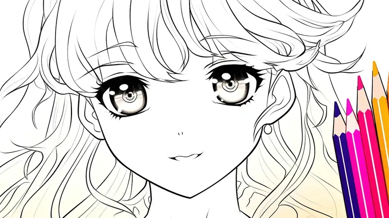 Thích thú với tranh tô màu cô gái cute dễ thương