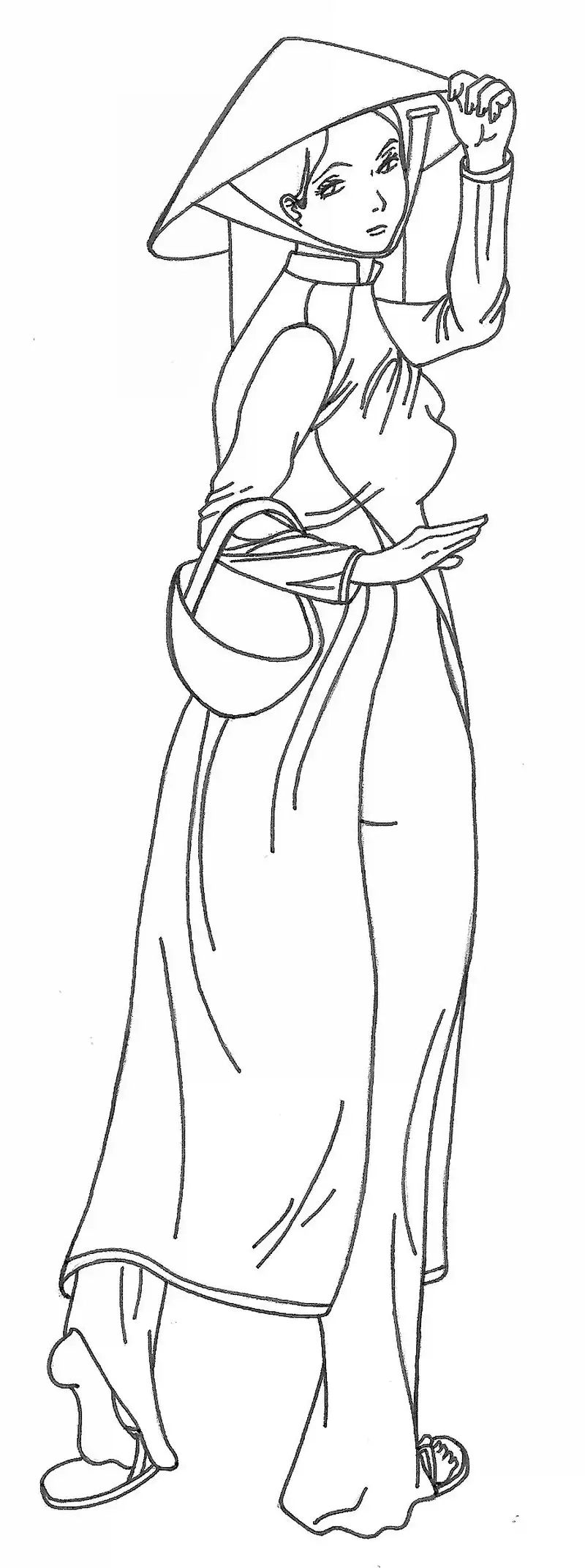 Trải nghiệm thú vị với tô màu tranh vẽ cô gái mặc áo dài