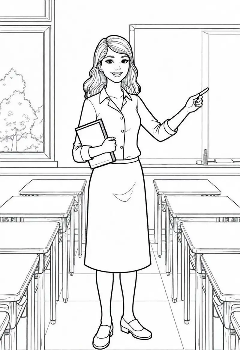 Chúc mừng ngày nhà giáo với tranh tô màu cô giáo 20 11 đẹp